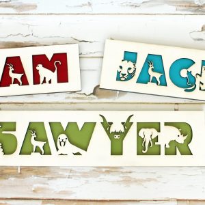 Children's Name Sign with Animals