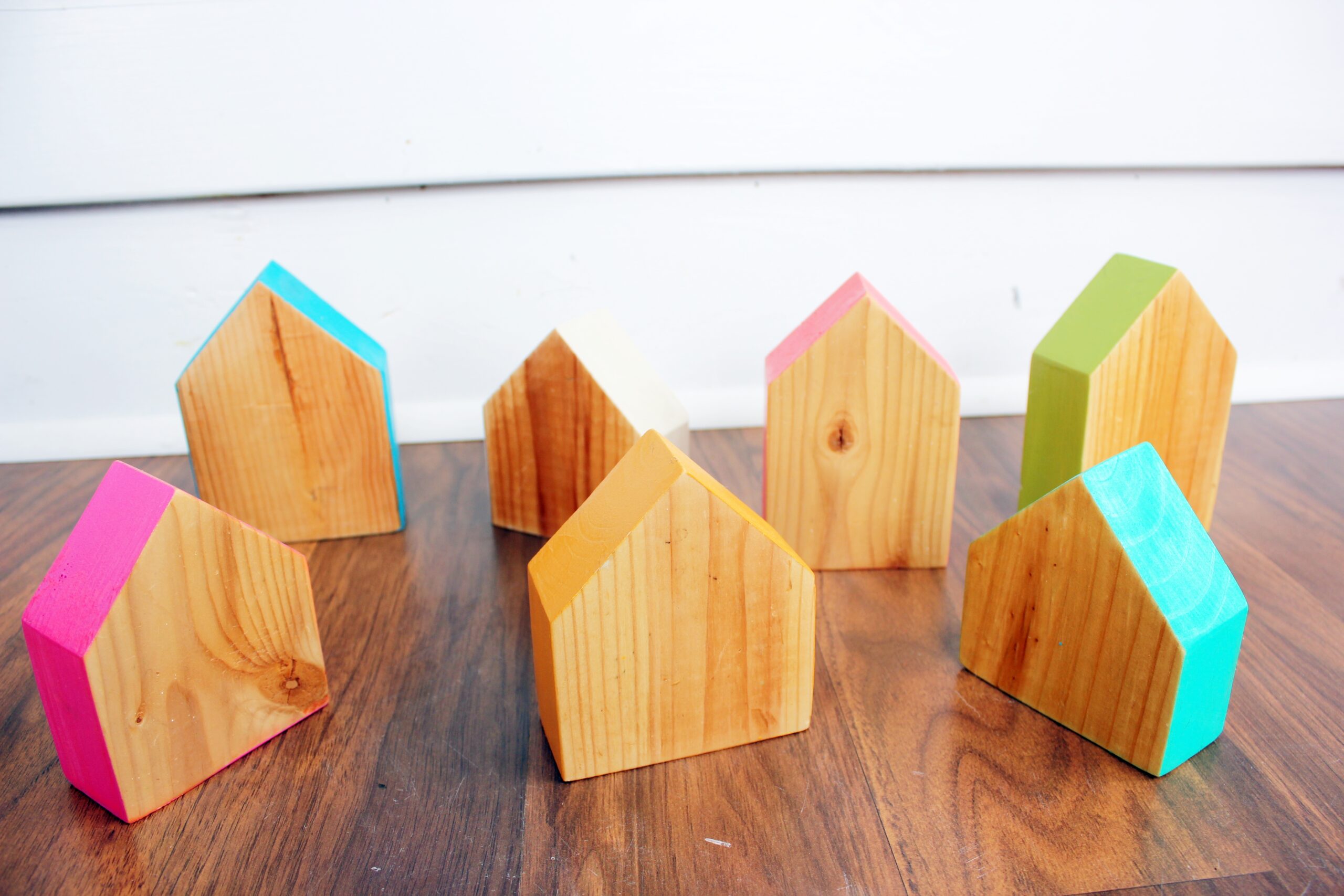 Sensory Box Family Wooden Stacker Houses