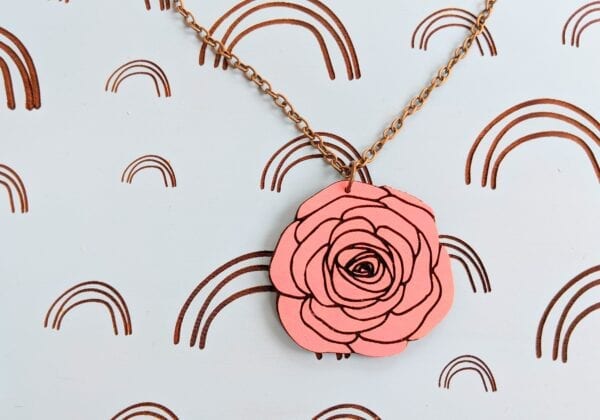 Handpainted Spring Wooden Pendant Necklace - Apate